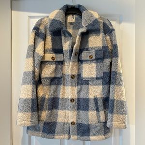 Billabong Sherpa Fleece. Blue/white